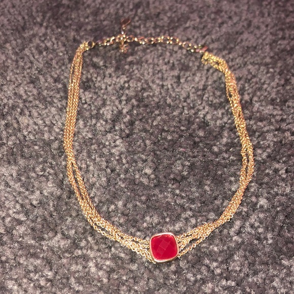 Loft Maroon and Gold Choker - Picture 2 of 2